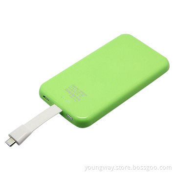 4000mAh Capacity Power Bank, 5v/1A Output Dual USB Port, Size: 112*W60*8mmNew
